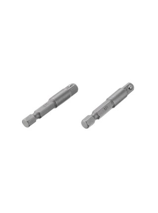 Перехідник з Hex 1/4 "на квадрат 1/4" під шурупокрут, CR-V, уп. 2 од. INTERTOOL VT-0234