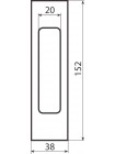 Ручка RDA SL-152 SN мат.нікель на розсув.двері