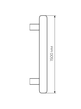 Ручка тягнуча Fimet 810 30 1500 F60 нерж (з двома точками кріплення)