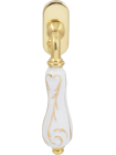 Ручка віконна Fimet 147P D.K. F01 Flora пол латун /фарфор білий із золотом