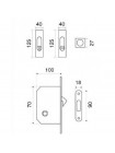 Ручка на розсув. двері Fimet 3663AR F05+LOCK+MQ мат хром (комплект)