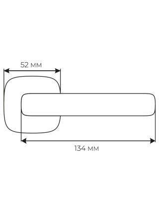 Ручка Fimet 102K-211B SQUARE F60 Cubic нерж R ф/з