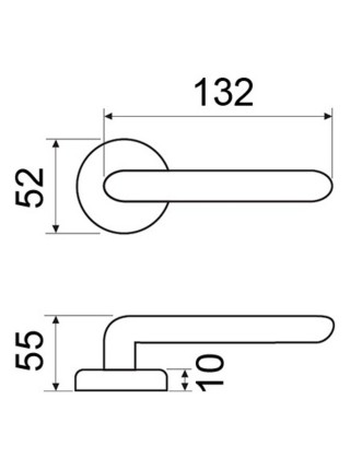 Ручка Fimet 1028-261 F20 Tasha мат нікель R ф / з