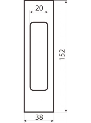 Ручка RDA SL-152 PB пол.латунь на розсув.двері