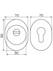 Комплект броненакладки Protect 14mm c кільцем овальна CP хром (прошивна)