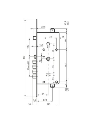 Замок Comit CM-21437 (двухсистемный)