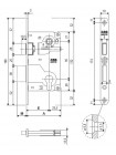 AGB Art. B040255003 Centro Focus Механізм під циліндр латунь 85мм