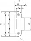 AGB Art. B010000903 відповідна планка до механізму сум. латунь з рівн відб