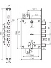 Securemme 2433UCR0328S67 Замок 4-ріг з засувкою, 5+1кл