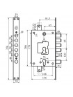 Securemme 2683SCR0328TT2 Механізм замка 5-риг. з засувкою двоциліндровий мц 85мм, редукторний