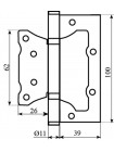 Завiса RDA 100 * 2,5 (2подш, сталь) Eurocento пол. латунь