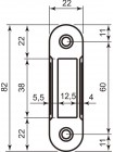 AGB Art. B014029606 відповідна планка Polaris Easy-Fix 1,2мм никель