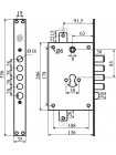 Securemme 2653SCR0328TT2 Механізм замка 4-риг. c защ. під циліндр мц 85мм редукторний