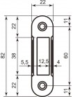 AGB Art. B014029622 відповідна планка Polaris Easy-Fix 1,2мм ант бронза