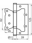 Завiса RDA 125 * 2,5 (2подш, сталь) Eurocento мат хром