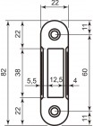 AGB Art. B014029603 відповідна планка Polaris Easy-Fix 1,2мм латунь