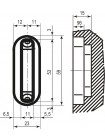 AGB Art. B024020593 відповідна планка до механізму Polaris чорна