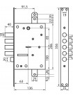 Mottura Art. 52783DM2854 (TSBM) Замок 5-риг під тяги