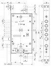 Mottura Art. 54797L8B00CS3Z MATIC Замок 4-риг з засувкою і допом замком під євроциліндр 5кл + 2 монтажних ключа (60mm)