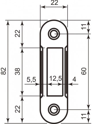 AGB Art. B014029606 відповідна планка Polaris Easy-Fix 1,2мм никель