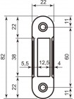 AGB Art. B014029612 відповідна планка Polaris Easy-Fix 1,2мм ант латунь