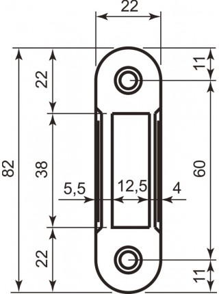 AGB Art. B014029612 відповідна планка Polaris Easy-Fix 1,2мм ант латунь
