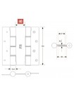 Петля барна 87AС155-40 хром 155мм