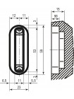 AGB Art. B024020522 Відповідна планка до механізму Polaris ант бронза