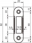 AGB Art. B014029693 Відповідна планка Polaris Easy-Fix 1,2 мм чорний