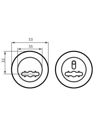 Комплект накладок Protect R-59 під сувальдний ключ кофе