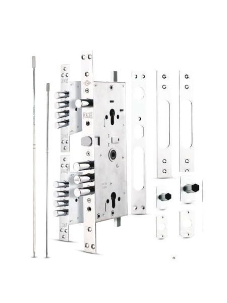 Замок Kale 256 мультисистемний для металевих дверей,повний комплект,без накладок (1-30172)