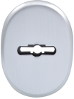 Декоративна накладка кругла під сувальдний ключ WSC брашірованний мат хром