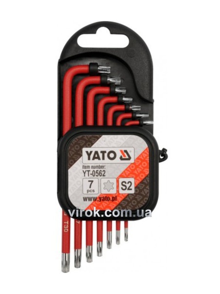 Шестигранники YATO : TORX Т9-Т30, S2. Набір 7 шт [12/48]