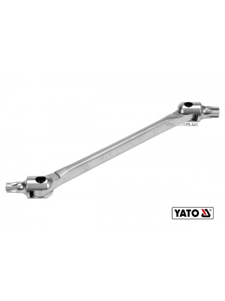 Ключ TORX 2-сторонній на шарнірах YATO : Т55 х Т60, L= 255 мм, Cr-V (DW)