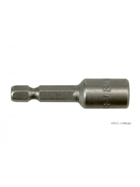 Насадка торцева магнітна 6-гранна YATO : HEX M8 x 48 мм, HEX Ø= 1/4" [Блістер][100/200]
