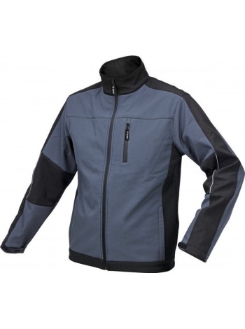 Куртка робоча SOFTSHELL YATO розмір XL, чорно-темно-сіра, 3 кишені, 96% поліестер і 4% спандекс