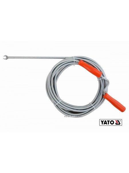 Трос для очищення каналізаційних труб YATO : Ø= 9 мм, l= 10 м [6/216]