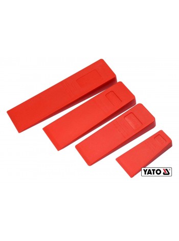 Набір клинів пластикових для розколювання дерев YATO : 300/245/205/136 мм, 4 шт