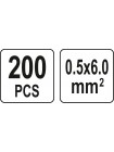 Кембрики термоусадні при t≤ 105°C під обтиск.YATO, для провідників 0,5- 6,0 мм², 200 шт [60]