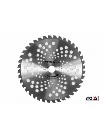 Ніж дисковий YATO: Ø= 255 x 25.4 мм, 40 зубів. до газонокосарок YT-85001, YT-85003 [20/40]
