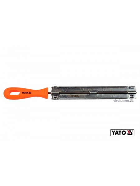 Направляюча з напильником для гостріння ланок ланцюгів YATO : Ø=4.8 мм, l=250 мм [4/100]