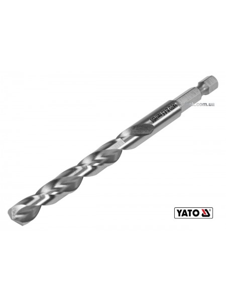 Свердло по металу YATO: HSS6542, Ø=8.5мм, HEX-1/4",l=117/75мм,для нержав.,конструкт.,легов.сталі(DW)