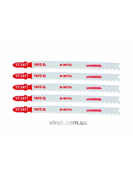 Полотно для електролобзика(метал) YATO : 10-5TPI, L= 130 мм, Уп. 5 Шт. [25/250]