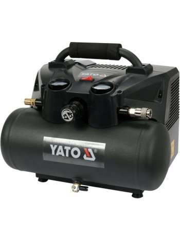 Компресор акумуляторний YATO 36 В (2х18В), 800 Вт,тиск ≤ 8 Bar, под.повітря-98 л/хв, ресивер-6 л