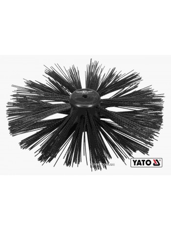 Щітка для очищення каналізації YATO: Ø= 25 см, з нейлона і поліпропіленового ворса, до YT-24980