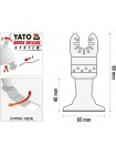 Полотно-насадка різальне біметал для реноватора YT-82220 YATO по дереву і металу,l= 90мм,w= 65мм