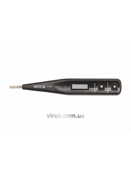 Індикатор напруги YATO контрольний цифровий 12-250 V LCD [20/500]