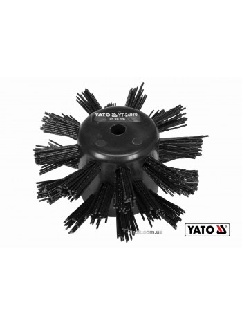 Щітка для очищення каналізації YATO: Ø= 10 см, з нейлона і поліпропіленового ворса, до YT-24980