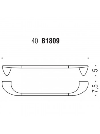 Colombo B1809 KhalaВішалка одинарна 40см хром