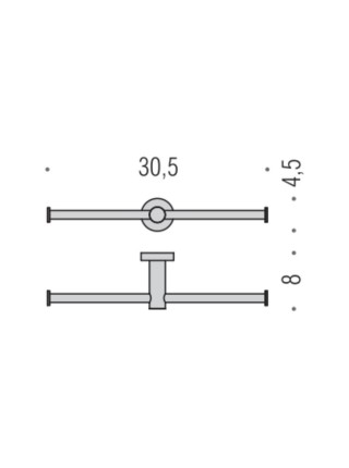 Colombo W4990 PlusВішалка подвійна 30,5 см хром